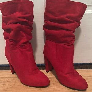 Wild Diva Red Heeled Boots